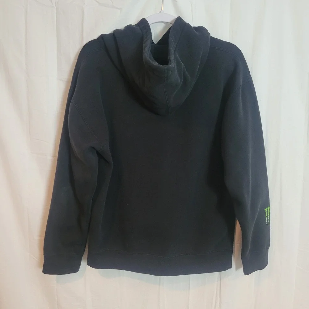 Monster Energy Pro Circuit Kawasaki Hoodie Mens Medium Black Racing Pullover Y2K